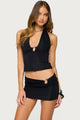 Billey Metal Ring Halter Top