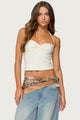 Zoee Twisted Textured Halter Top