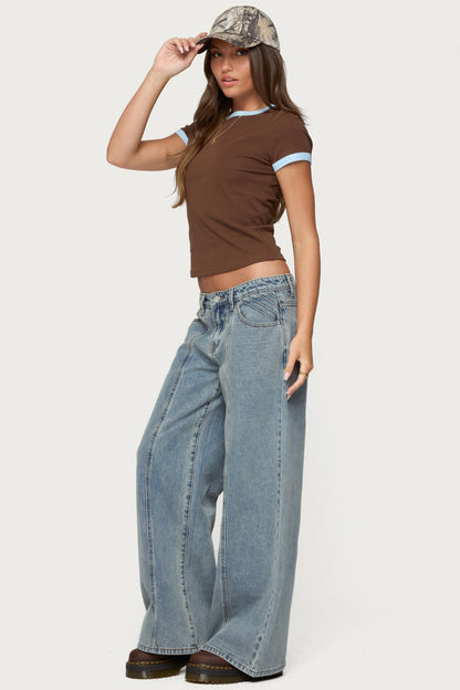 Zeke Contrast T Shirt