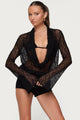 Lera Lacey Sheer Mesh Top