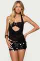 Issey Layered Bra Cowl Neck Top