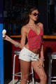Polka Dot Backless Chiffon Top