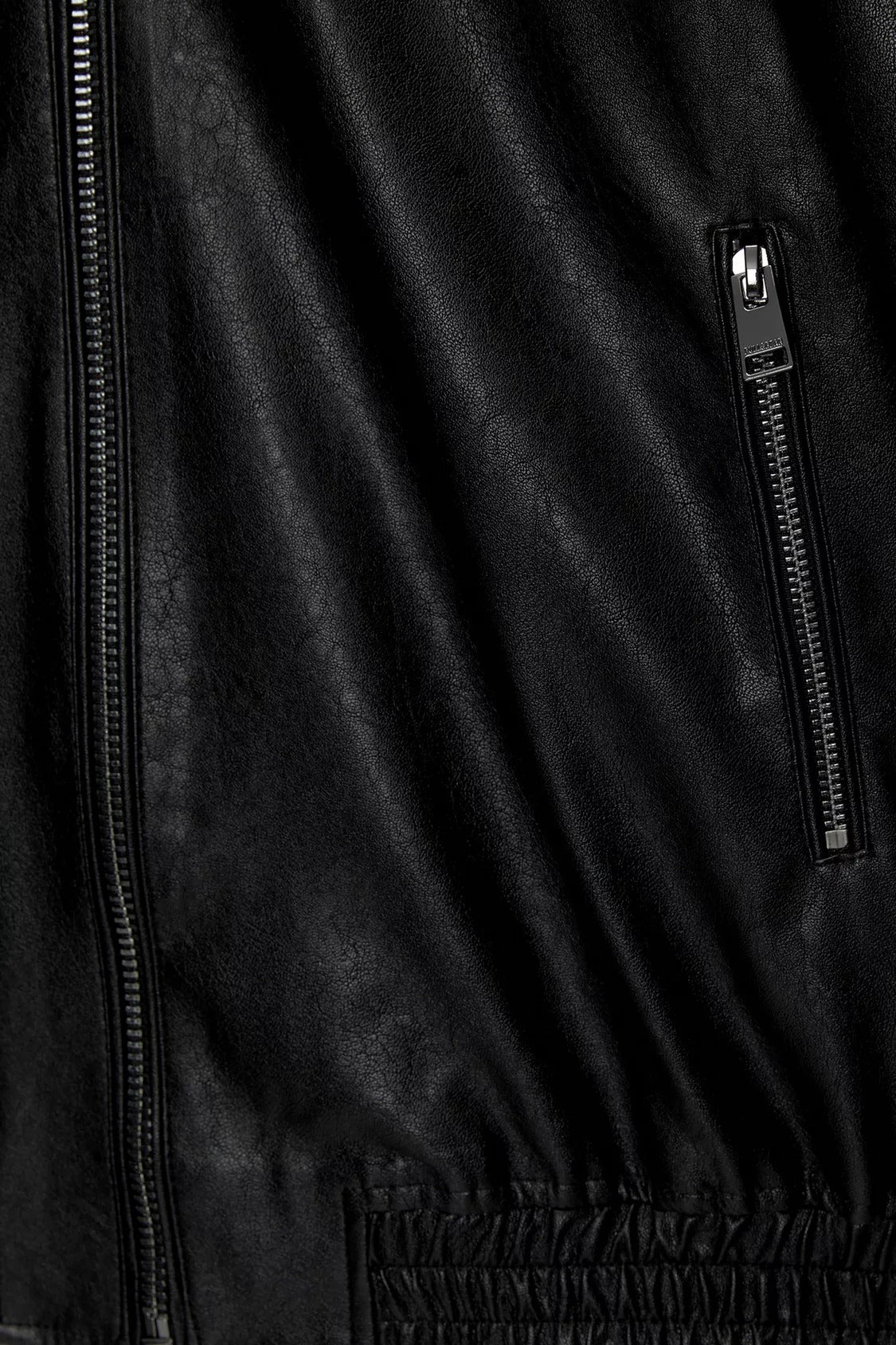 Bomberjack with leather effect